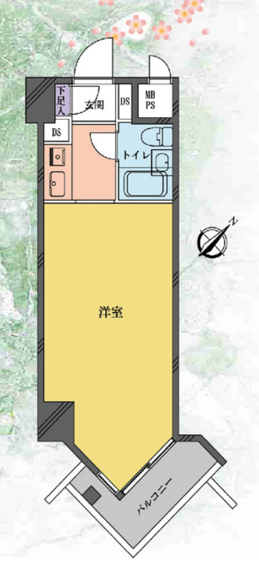 九段フラワーホーム - 間取り図 九段フラワーホーム